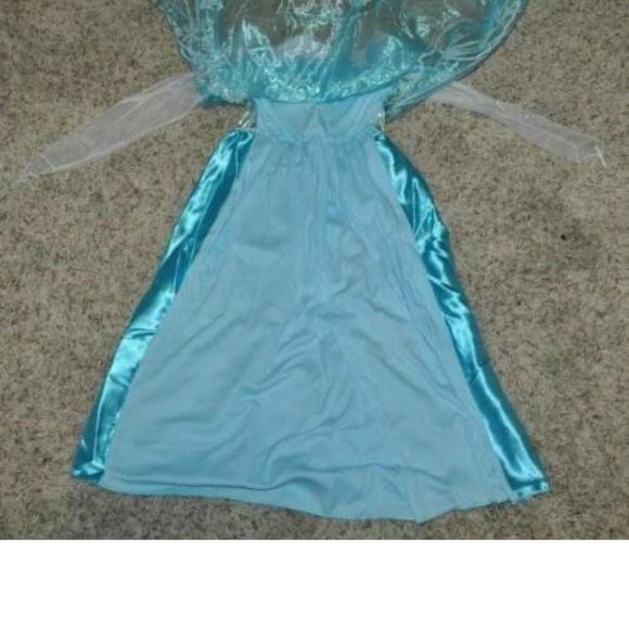 Disney Frozen Elsa Halloween Costume 10/12 Blue Dress & Tiara Set 2 Pc Girls - Picture 5 of 7
